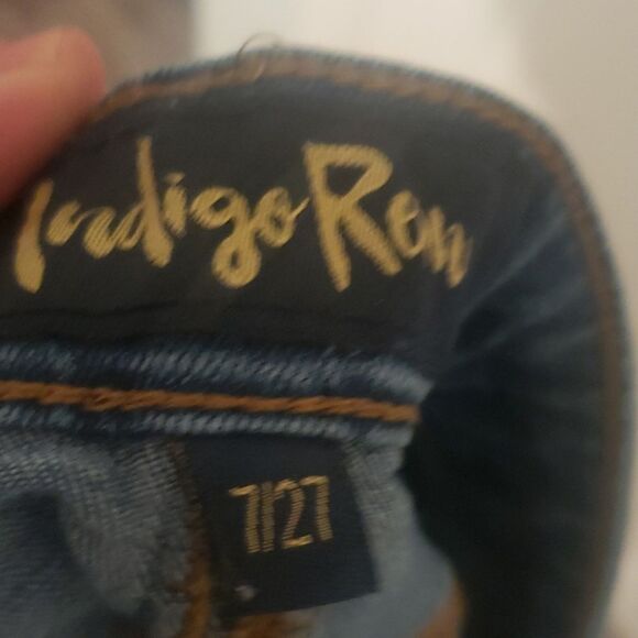 Skirt womens indigo rain waist 27 - Picture 4 of 4